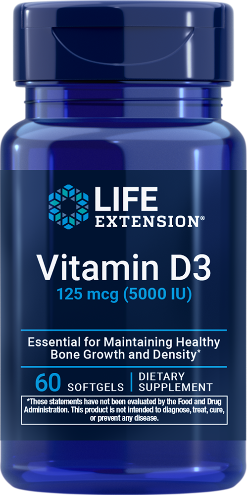 Life Extension Vitamin D3 5,000 IU 60 Softgels