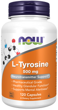 NOW Foods L-Tyrosine 500mg 120 Capsules