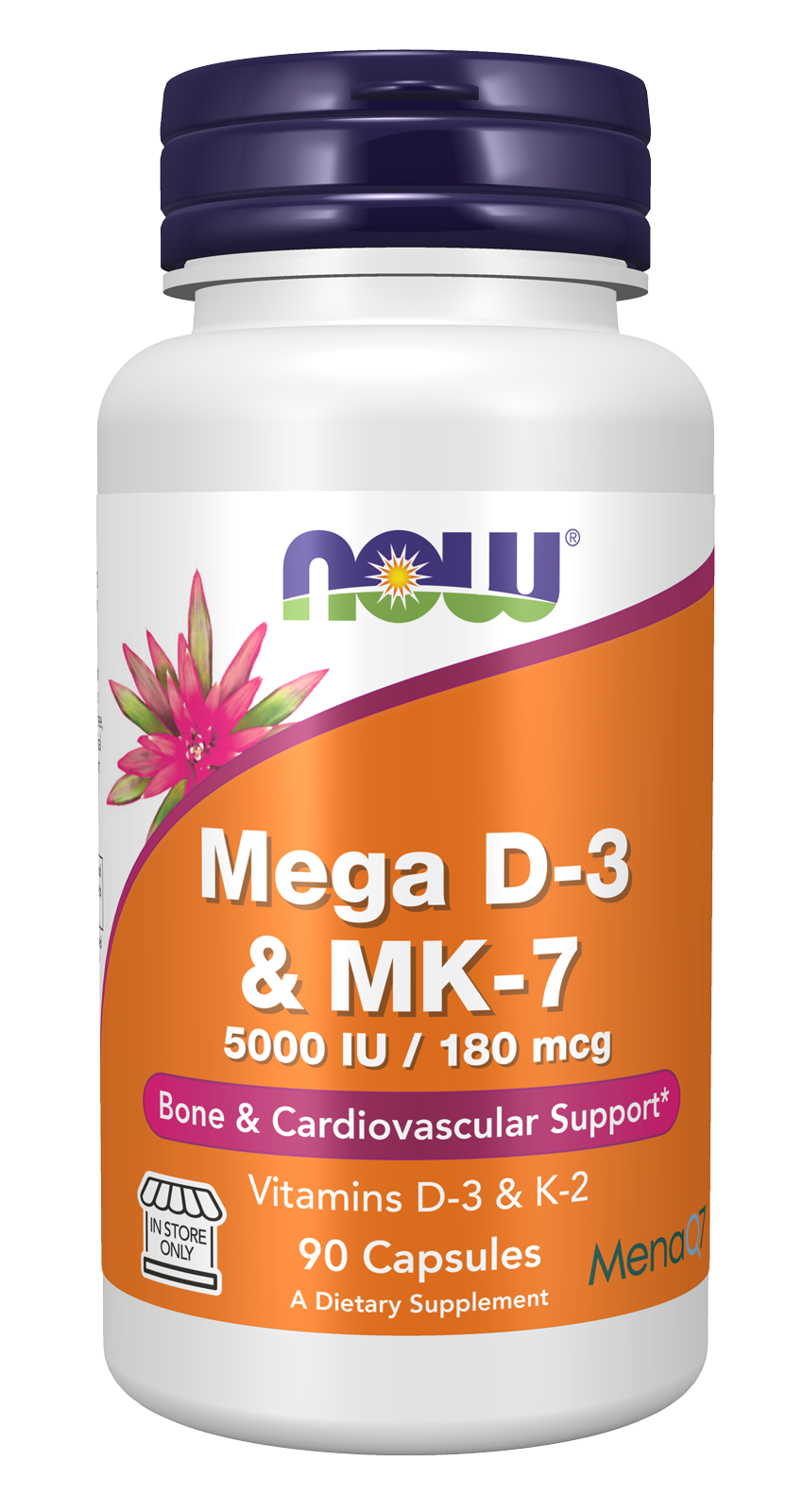 NOW Foods Mega D3 and MK-7 30 Capsules